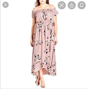 City Chic Floral Ruffle Dress Size 20